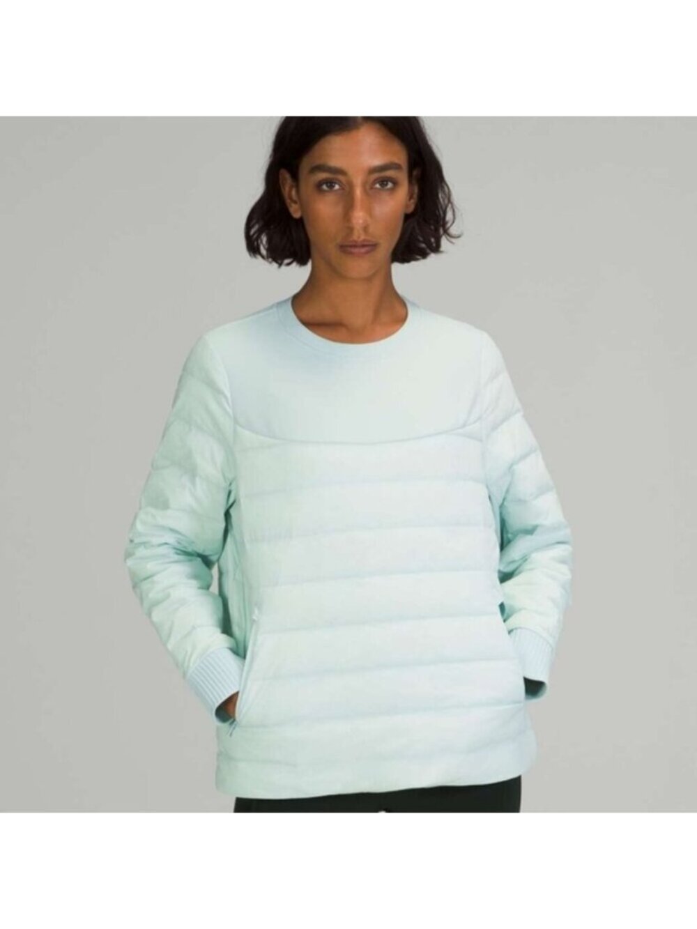 Lululemon Down and Around Crew Delicate Mint like new